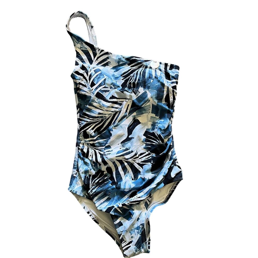 NWT Nip Tuck One Piece Swimsuit 4 SMALL Rhonda Congo Blue Tropical Beach Pool